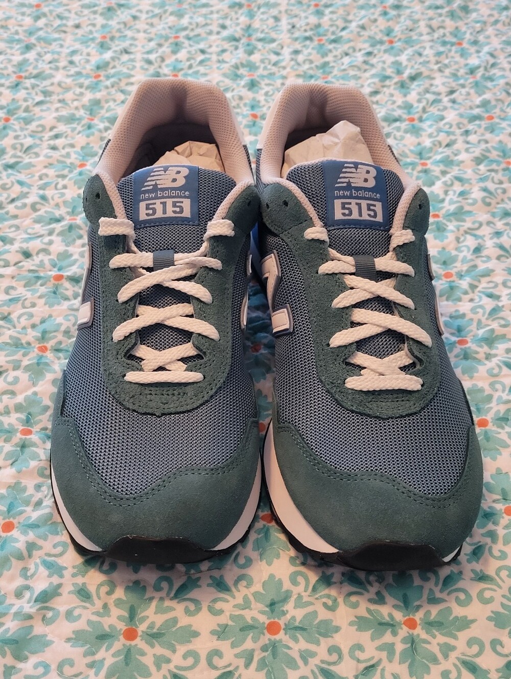 Mens New Balance 515 In Beautiful Turquoise/Green Suede size 9.5 M